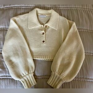 Off White WeWoreWhat Cropped Sweater | size M